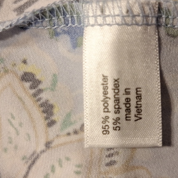 d Womens Lane Bryant Floral Stretch Short Sleeve Top 14/16 - Picture 4 of 4